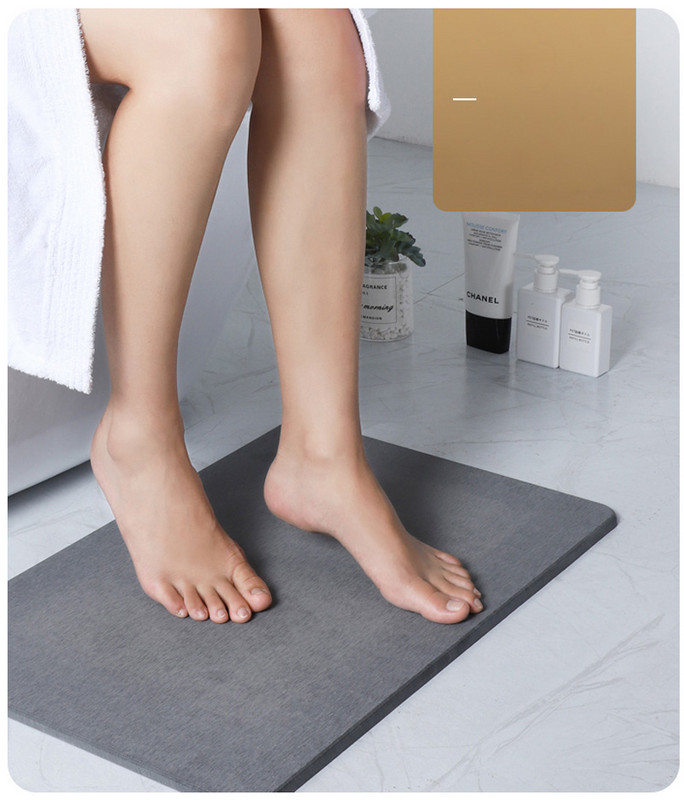 Neklizajuća prostirka za kupanje 30*40 cm Prostirka za kupaonicu od dijatomitne zemlje Brzo se suši Upijajuća prostirka Lako čišćenje Za djecu Starije Kupaonski tepih