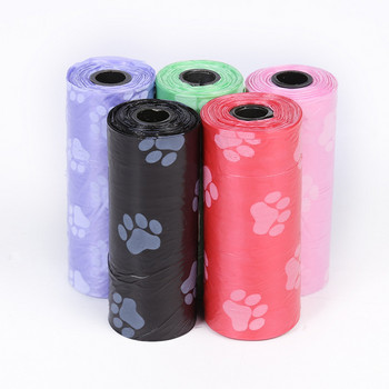 Чанти за кучешки изпражнения Торби за боклук за домашни отпадъци Диспенсер Колектор Puppy Pooper Bag 5 ролки Аксесоари за чисти кучета на открито Стоки за домашни любимци