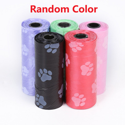 Suņu izkārnījumu maisiņi Mājdzīvnieku atkritumu atkritumu maisi Dozators Savācējs Kucēnu kakas maisiņš 5 ruļļi āra tīrīšanai Suņu piederumi Mājdzīvnieku piederumi