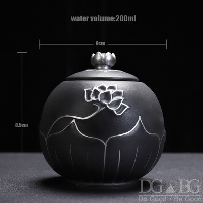 Crne urne za keramiku Pepeo Zapečaćena kremacija Pogreb Uspomena za uspomenu na kućne ljubimce Prikladna kućna ognjišta Pogrebna urna od pepela