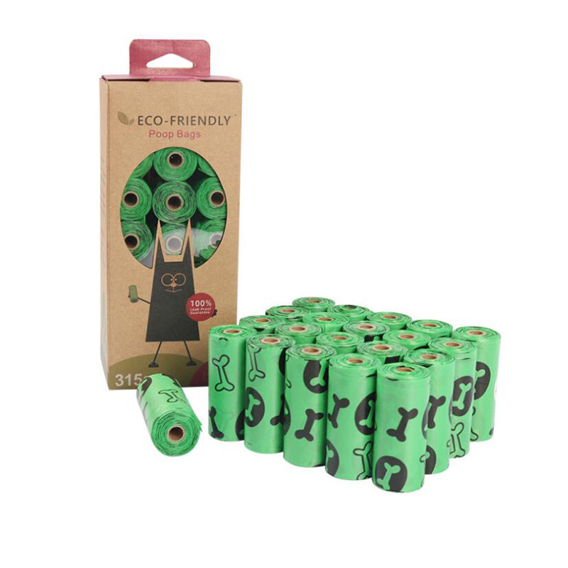 Biorazgradiva vrećica za pseći izmet kućnih ljubimaca 21/16 rola /1 kutija Zelena Zaštita okoliša Vreća za mačji otpad Potrepštine za unutarnje vanjsko čišćenje