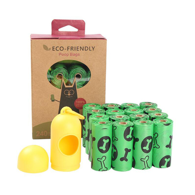 Biorazgradiva vrećica za pseći izmet kućnih ljubimaca 21/16 rola /1 kutija Zelena Zaštita okoliša Vreća za mačji otpad Potrepštine za unutarnje vanjsko čišćenje