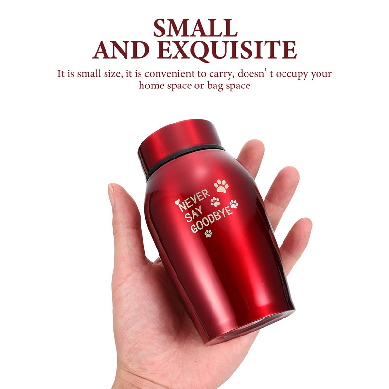 Urna Pepeo za kućne ljubimce Memorijal za kremiranje pasa Urne za uspomene Pogrebne kutije Metalni mali čelični pepeo Mačka od nehrđajućeg čelika Životinje Psi Mini lijes