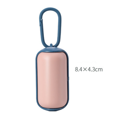 Šareni prijenosni držač vrećica za pseći izmet s karabinerom Dozator vrećica za kućne ljubimce Boja Zabavan ABS materijal Jednostavan za rukovanje Izdržljiviji