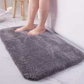 Debela plišana kupaonska prostirka Neklizajuća kupaonska prostirka Mekana mikrofibra koja upija vodu, čupava kupaonska prostirka Periva u perilici WC kupaonska prostirka