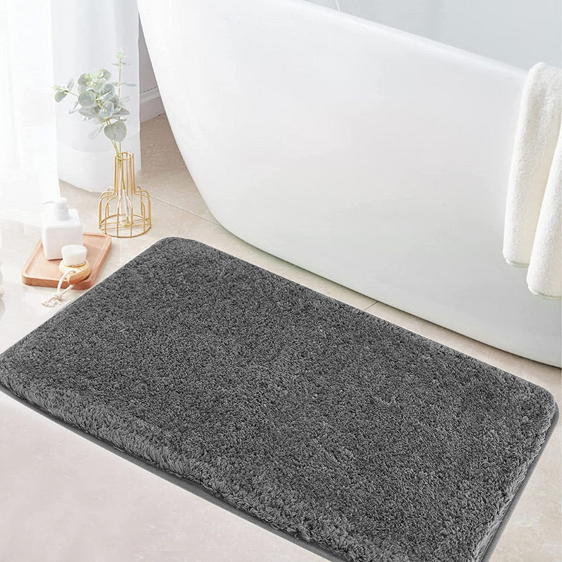 Debela plišana kupaonska prostirka Neklizajuća kupaonska prostirka Mekana mikrofibra koja upija vodu, čupava kupaonska prostirka Periva u perilici WC kupaonska prostirka
