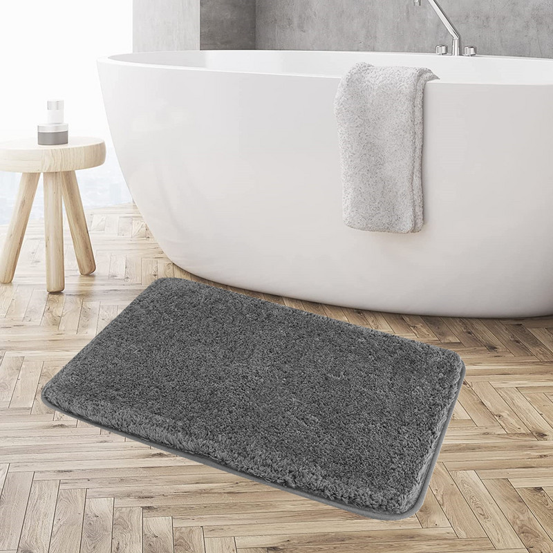 Debela plišana kupaonska prostirka Neklizajuća kupaonska prostirka Mekana mikrofibra koja upija vodu, čupava kupaonska prostirka Periva u perilici WC kupaonska prostirka