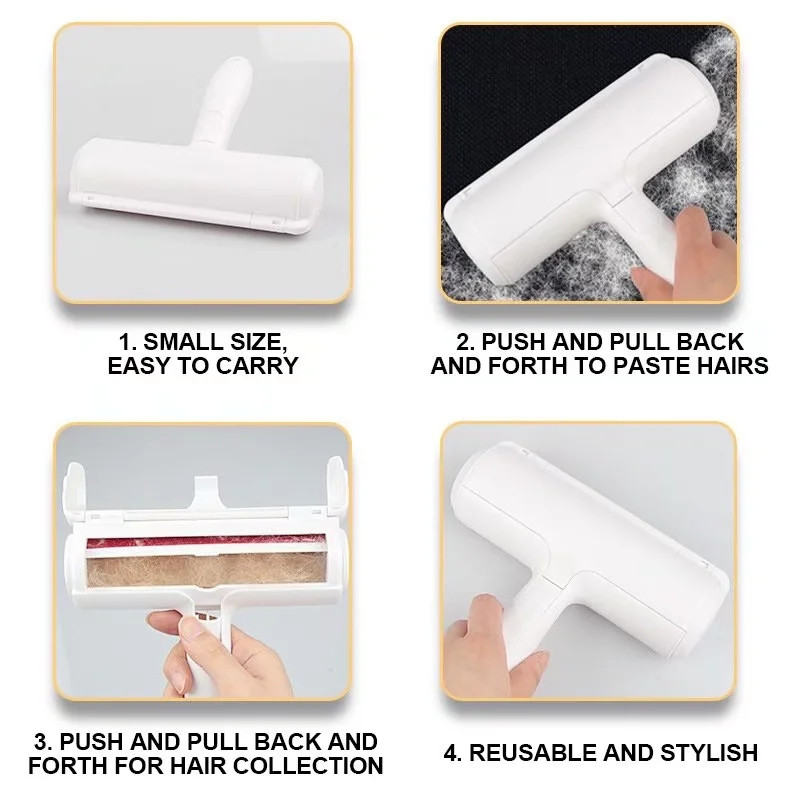 Naminių gyvūnėlių plaukų šalinimo priemonė Chom Chom volelis šunų kačių plaukams šalinti nuo baldų Savaime išsivalantis pūkelių įrankis naminių gyvūnėlių kailių valiklis šunų priedai