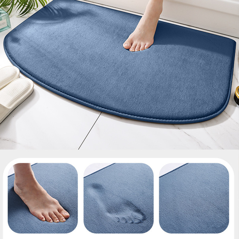 Īpaši absorbējošs vannas paklājs Atmiņas putu paklājs Neslīdošs vannas istabas paklājs Mīksts vannas sānu zonas paklāji dušas istabas durvju paklājs tualetes pēdu paliktnis