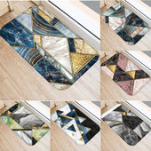 Moderns marmors ar zelta līnijām Grīdas paklāji Taisnstūris Flaneļa Mini Paklāji Dekoratīvie Pretslīdes Virtuves Vannas Priekšnama Durvju Paklājiņi