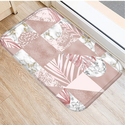 Moderns marmors ar zelta līnijām Grīdas paklāji Taisnstūris Flaneļa Mini Paklāji Dekoratīvie Pretslīdes Virtuves Vannas Priekšnama Durvju Paklājiņi