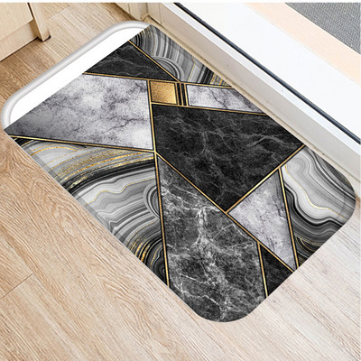 Moderns marmors ar zelta līnijām Grīdas paklāji Taisnstūris Flaneļa Mini Paklāji Dekoratīvie Pretslīdes Virtuves Vannas Priekšnama Durvju Paklājiņi
