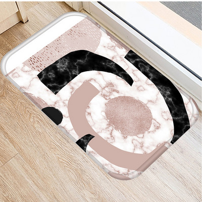 Moderns marmors ar zelta līnijām Grīdas paklāji Taisnstūris Flaneļa Mini Paklāji Dekoratīvie Pretslīdes Virtuves Vannas Priekšnama Durvju Paklājiņi