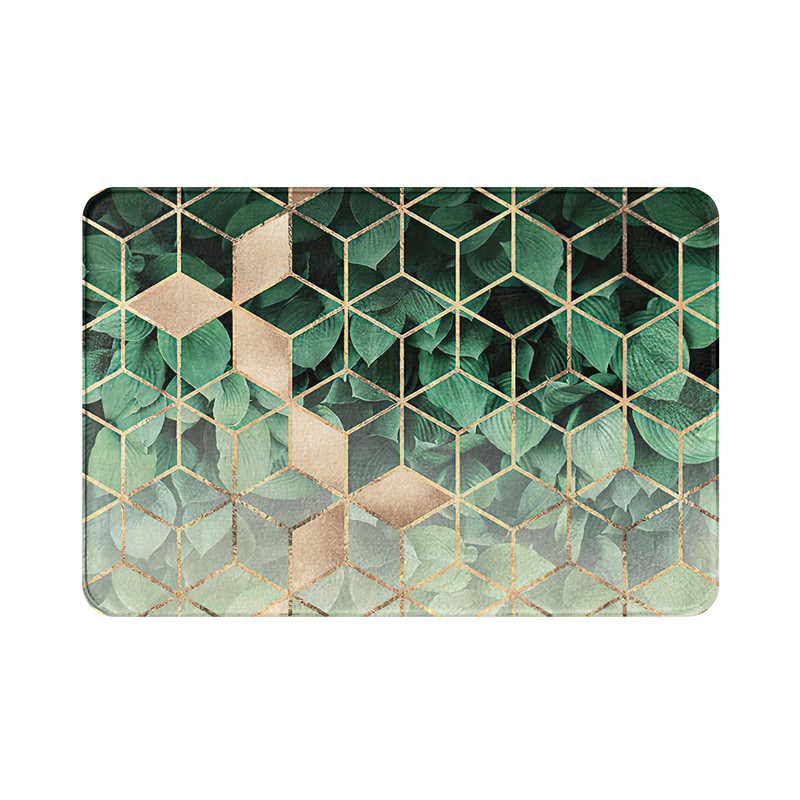 Žalieji lapai Geometrija Neperšlampamas alyvos kilimėlis Kilimas Vonios Kilimėlis Vidinis Grindų Kilimėliai Neslystantis Virtuvės Svetainės Kilimėlis