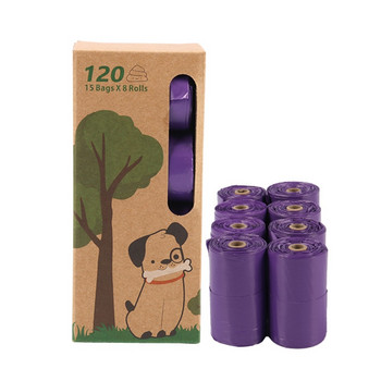 K5DC Торбички за изпражнения с лесни за завързване дръжки за кучета Екологични, биоразградими, устойчиви на изтичане торбички за изпражнения