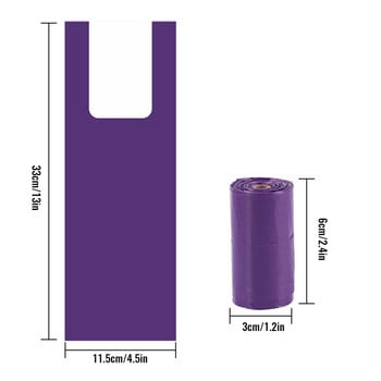 K5DC Торбички за изпражнения с лесни за завързване дръжки за кучета Екологични, биоразградими, устойчиви на изтичане торбички за изпражнения