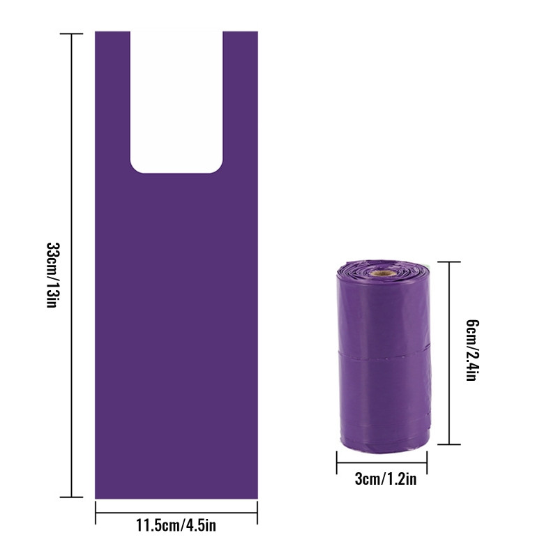 K5DC izkārnījumu maisiņi ar viegli sasienamiem rokturiem suņiem Videi draudzīgi bioloģiski noārdāmi, zemei draudzīgi noplūdes maisi