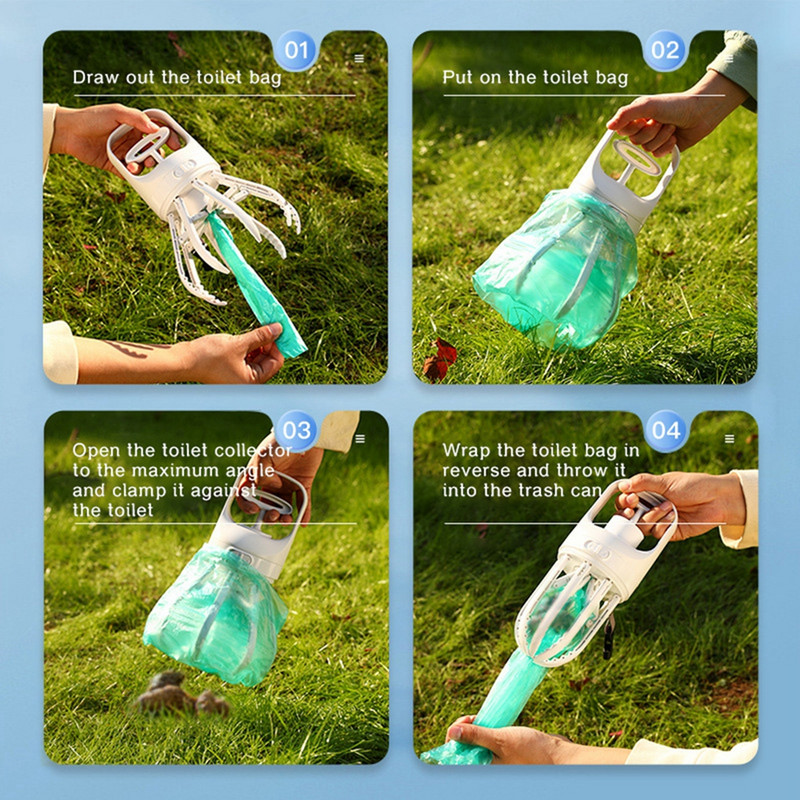 Dog Pooper Scooper Dozator Vrećice za otpad Držač Pet Travel Prijenosni dozatori Vrećice za izmet Pets Clean Pick Up Čistač izlučevina