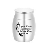 Metalna kutija za pepeo za suvenire, visoka 40 mm, ukrasne uspomene za uspomenu, urne za kremiranje od nehrđajućeg čelika za dragu ljubav pepeo ljudskih ljubimaca