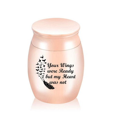 Metalna kutija za pepeo za suvenire, visoka 40 mm, ukrasne uspomene za uspomenu, urne za kremiranje od nehrđajućeg čelika za dragu ljubav pepeo ljudskih ljubimaca