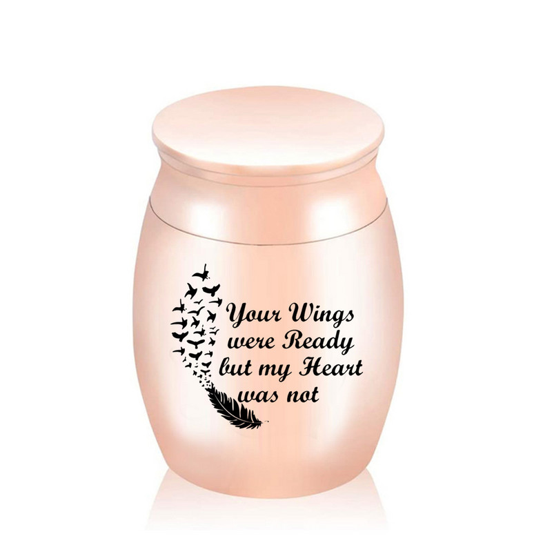 Metalna kutija za pepeo za suvenire, visoka 40 mm, ukrasne uspomene za uspomenu, urne za kremiranje od nehrđajućeg čelika za dragu ljubav pepeo ljudskih ljubimaca