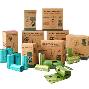 Pet Dog Poop Bags Dispenser Συλλέκτης Σακούλα σκουπιδιών Puppy Cat Pooper Bag Scooper Rolls Καθαρά κατοικίδια προμήθειες Βιοδιασπώμενα