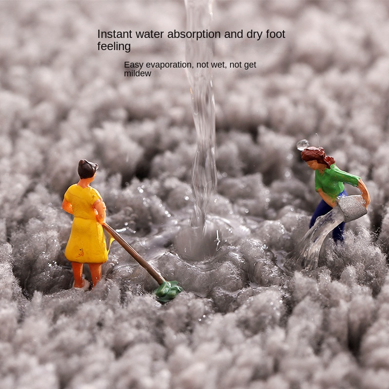 Biljni cvijet Flokirana prostirka za kupanje Tepih za uređenje doma Brzo upijajuća prostirka za noge Protuklizna prostirka za tuš vrata Kupaonski tepih