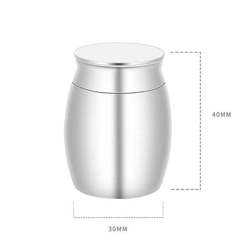 Nerūsējošā tērauda mini urna pelniem Metāla urna Pet Box Pelnu kremēšana bēru urna cilvēku kremēšanai Urnas Suņi Piemiņas bēres