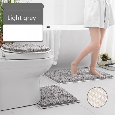 Set od 3 kupaonske prostirke za kupaonicu Set mekanih neklizajućih prostirki od šenile 3 kom Kupaonski tepih Upijajući tepih za tuširanje Pod WC školjke