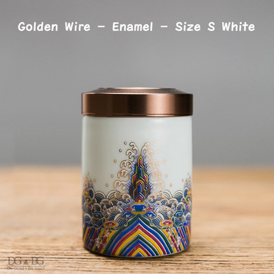 Keramika Emaljas Pelni Urna Zelta stieple Krāsaina emalja Alvas sakausējums Pārsegs Aizzīmogots Mājdzīvnieks Kremēšana Pelnu piemiņa mazo dzīvnieku suņu memoriāls