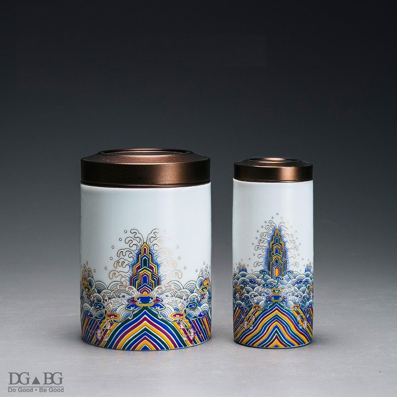 Keramika Emaljas Pelni Urna Zelta stieple Krāsaina emalja Alvas sakausējums Pārsegs Aizzīmogots Mājdzīvnieks Kremēšana Pelnu piemiņa mazo dzīvnieku suņu memoriāls