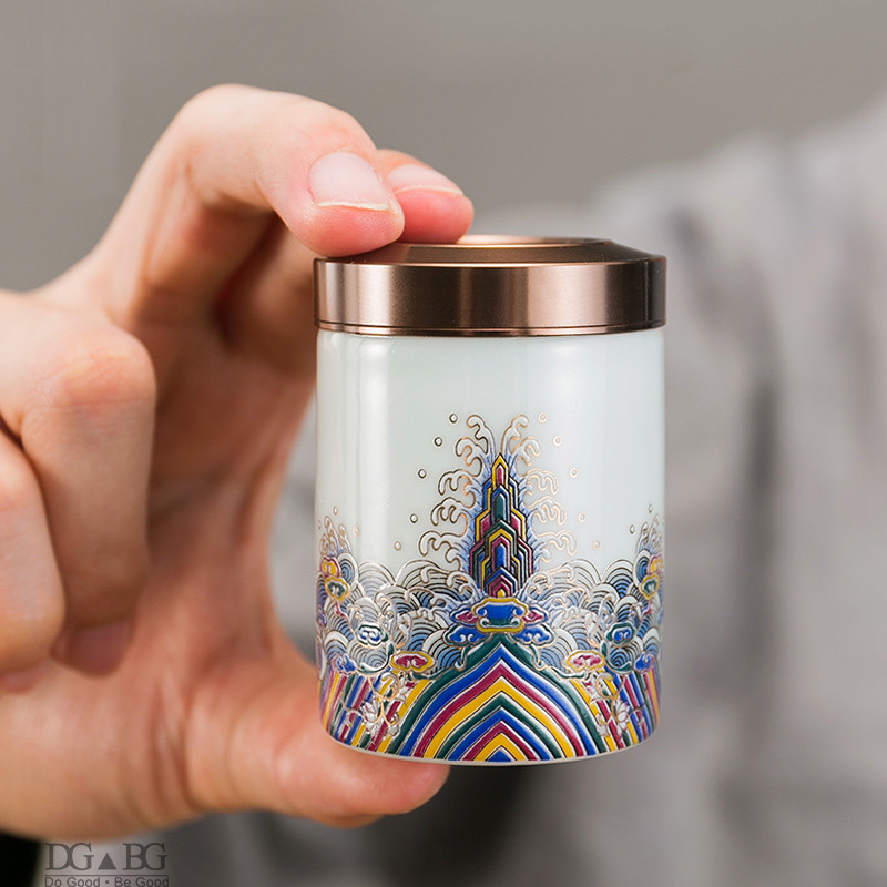 Keramika Emaljas Pelni Urna Zelta stieple Krāsaina emalja Alvas sakausējums Pārsegs Aizzīmogots Mājdzīvnieks Kremēšana Pelnu piemiņa mazo dzīvnieku suņu memoriāls