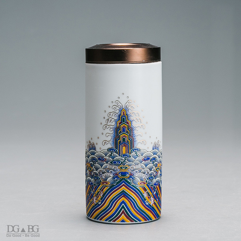 Keramika Emaljas Pelni Urna Zelta stieple Krāsaina emalja Alvas sakausējums Pārsegs Aizzīmogots Mājdzīvnieks Kremēšana Pelnu piemiņa mazo dzīvnieku suņu memoriāls