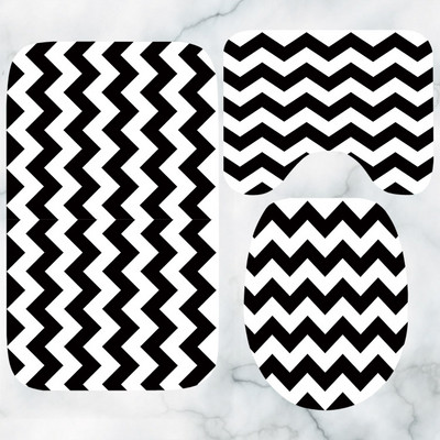 Nordic Black White ģeometriskais vannas paklājiņš Skandināvijas svītrains Chevron Quatrefoil vannas istabas paklāja paklājs tualetes dušas paklājiņiem