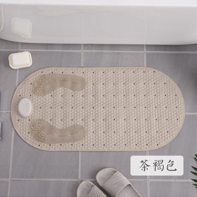 Ovalne PVC protuklizne prostirke za kupanje Meka tuš Kupaonska masažna prostirka Vakumska čašica Neklizajuća kada Tepih Brušenje Podna prostirka od kamena za noge
