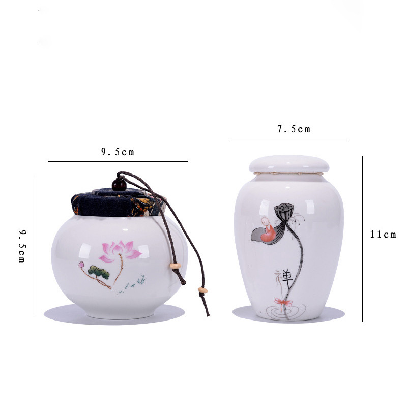 Poklopac, bijela porculanska urna za kućne ljubimce, mačka, pas, japanska velika komemorativna posuda, visoka bijela porculanska urna za kremiranje s dvostrukim pečatom za kućne ljubimce