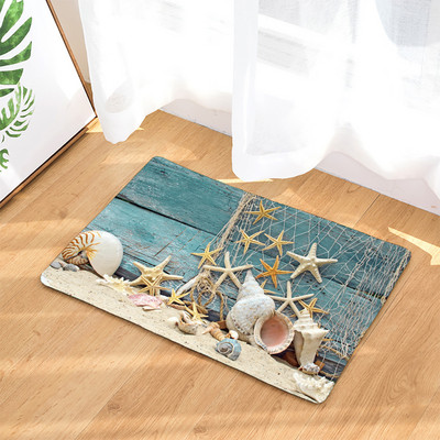 Protuklizna prostirka za kupaonicu Smiješne morske školjke za plažu 3D ispisana prostirka za kupaonicu Podni tepih Flanelski tepih za WC Otirač 45*75CM i 40*60CM
