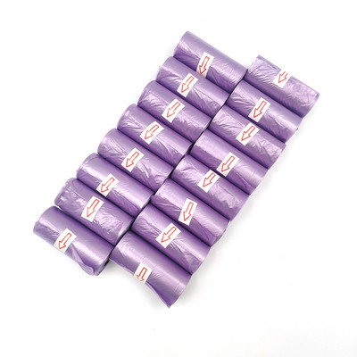 Ljubičasta vrećica za pseći izmet 120 rola Dozator vrećica za otpad za pse sakupljače Vreće za smeće Outdoor Clean Pooper Scooper Vreće za otpad za kućne ljubimce