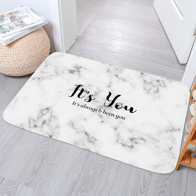 Crno zlato Mramorna protuklizna prostirka za kupaonicu Moderna podloga za prostirku s upijajućim slovima Spavaća soba Kuhinja Interijer Otirač Perivi tepih Kućni