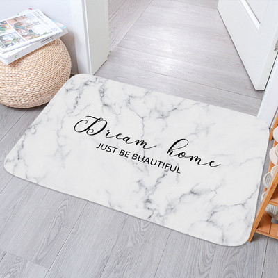 Crno zlato Mramorna protuklizna prostirka za kupaonicu Moderna podloga za prostirku s upijajućim slovima Spavaća soba Kuhinja Interijer Otirač Perivi tepih Kućni