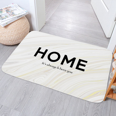 Crno zlato Mramorna protuklizna prostirka za kupaonicu Moderna podloga za prostirku s upijajućim slovima Spavaća soba Kuhinja Interijer Otirač Perivi tepih Kućni