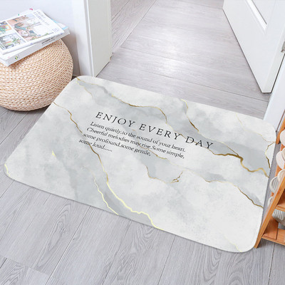 Crno zlato Mramorna protuklizna prostirka za kupaonicu Moderna podloga za prostirku s upijajućim slovima Spavaća soba Kuhinja Interijer Otirač Perivi tepih Kućni
