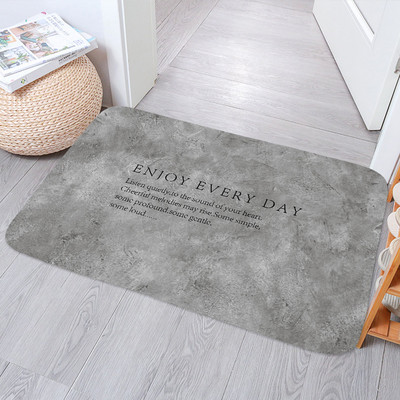 Crno zlato Mramorna protuklizna prostirka za kupaonicu Moderna podloga za prostirku s upijajućim slovima Spavaća soba Kuhinja Interijer Otirač Perivi tepih Kućni