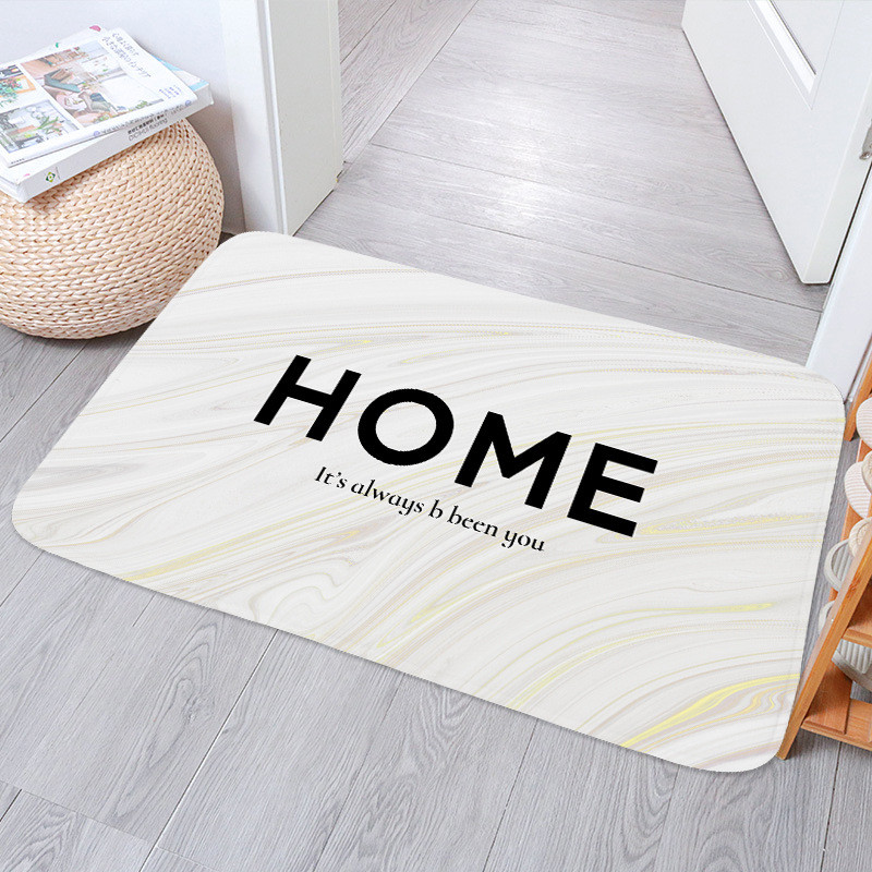 Crno zlato Mramorna protuklizna prostirka za kupaonicu Moderna podloga za prostirku s upijajućim slovima Spavaća soba Kuhinja Interijer Otirač Perivi tepih Kućni