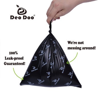 DeoDoo Dog Poop Bags Μαζικές βιοαποδομήσιμες Εξαιρετικά παχιές, ισχυρές, φιλικές προς τη γη, αποικοδομήσιμες σακούλες σκυλιών Black Cat