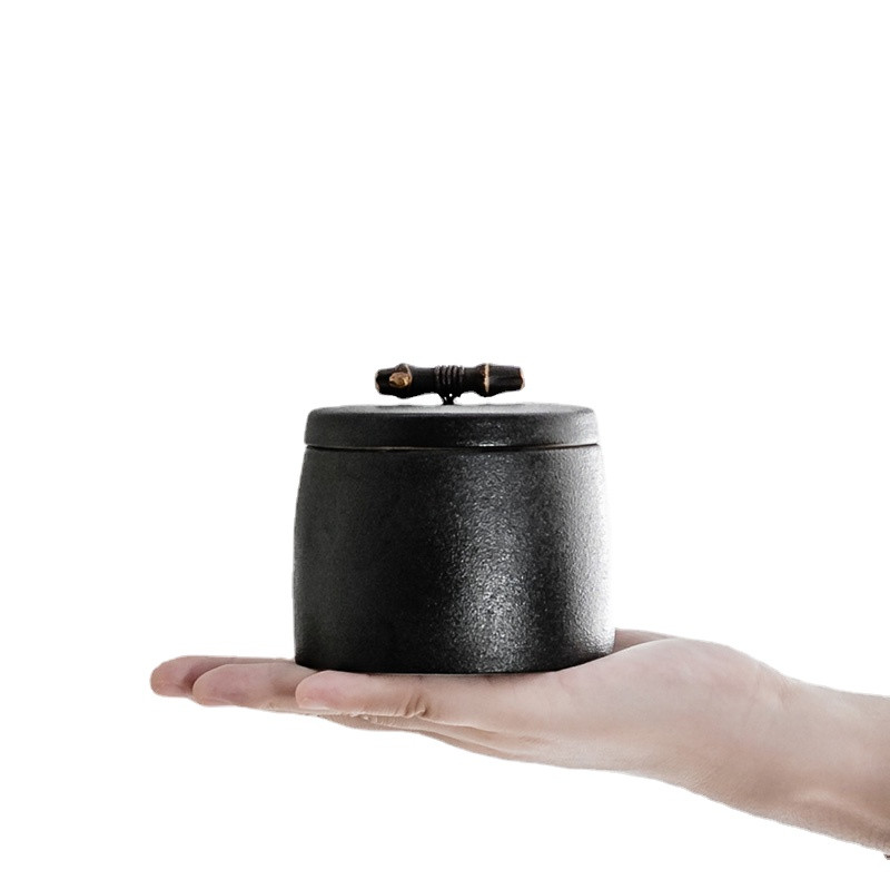 crna keramika Posuda za urnu za uspomenu za pepeo Memorijal za kućne ljubimce Urne za kremiranje Keramički pogreb za pepeo Pas mačka
