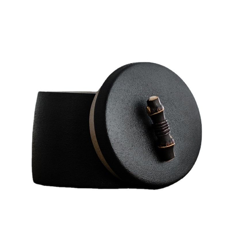 crna keramika Posuda za urnu za uspomenu za pepeo Memorijal za kućne ljubimce Urne za kremiranje Keramički pogreb za pepeo Pas mačka