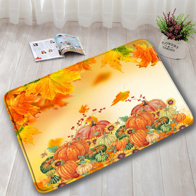 Jesen prostirke za kupanje Set od 3 komada Farma Bundeva Crveni javor Suncokret Jesen Dan zahvalnosti Tepih Dekoracija kupaonice Neklizajući tepih Podmetač za WC školjku