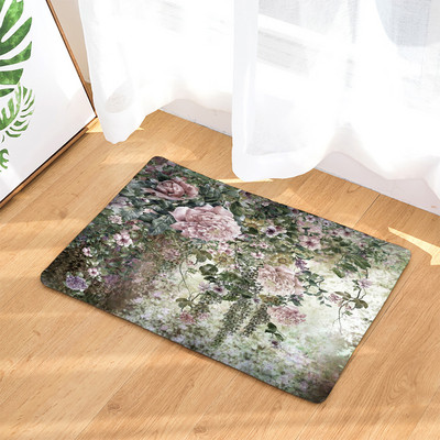 Ukrasni otirač s cvijetom ruže 45*75 cm Tepih Dom Dnevni boravak Mekana prostirka Kupaonica Kuhinja Unutarnja protuklizna upijajuća podna prostirka