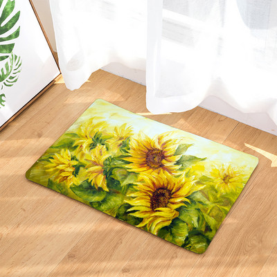 Ukrasni otirač s cvijetom ruže 45*75 cm Tepih Dom Dnevni boravak Mekana prostirka Kupaonica Kuhinja Unutarnja protuklizna upijajuća podna prostirka